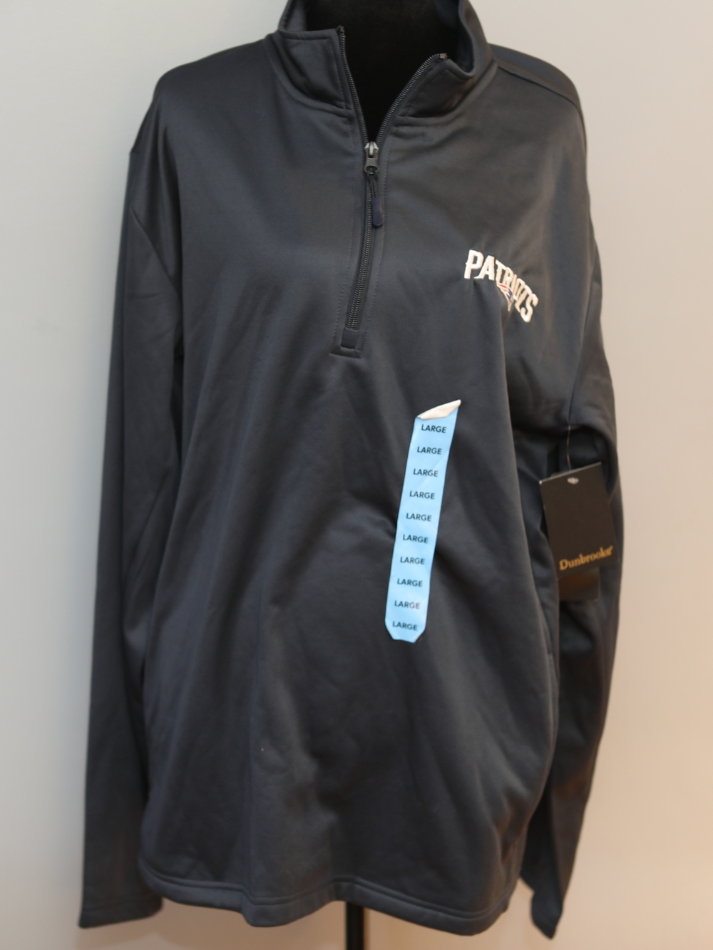 Mens Patriots Navy Performance Quarter-Zip Pullover